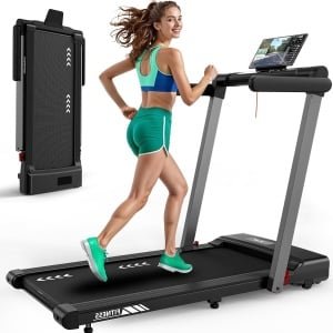 Loopband - Treadmill - Wandelpad - Hardloopband - Fitnessapparaat - Bluetooth - 2,5 PK Motor - Inklapbaar Met 7% Hellingshoek