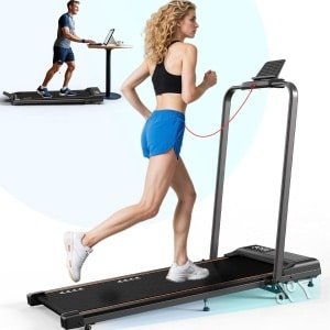 Loopband - Walking Pad - Hardloopband - Wandelband - Loopmat - Compact Inklapbaar - Krachtige 2,5 PK Motor - 7% Verstelbare Hellingshoek