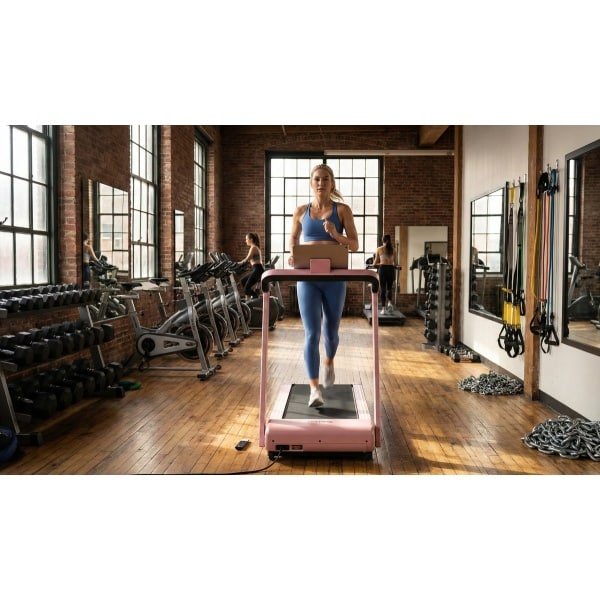 Loopband inklapbaar - Walking Pad & Treadmill tot 12 km/u, 2,2 PK Motor, LED-Display, App-koppeling, Compact & Stil voor Thuis en Kantoor - Motion Pro 12 Pink Designbest