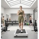 Loopband voor Thuis 3-in-1 met 5% Helling - Ultra Stille Walking Pad Onder Bureau - 6 km/u - Met Afstandsbediening & App - Wit - Designbest