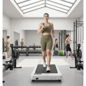 Loopband voor Thuis 3-in-1 met 5% Helling - Ultra Stille Walking Pad Onder Bureau - 6 km/u - Met Afstandsbediening & App - Wit - Designbest