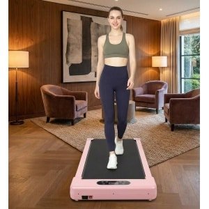 Loopband voor Thuis & Kantoor 1-6 km/u - Inklapbare Walking Pad met Afstandsbediening, Stil & Compact (121,5×50 cm) - Roze - Designbest