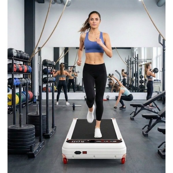 Loopband voor Thuis & Kantoor - Walking Pad 9/12/16 km/h, 3-traps Hellingshoek, Stil, LED Display, Bluetooth & Draadloze Afstandsbediening, Draagbaar, 120-140 kg Belastbaar - X7 3.0PS Wit Designbest