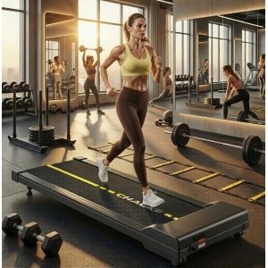 Loopband voor Thuis & Thuiskantoor 1-10 km/u - 4-in-1 Walking Pad met 9% Helling, App & Bluetooth, Stil & Draagbaar tot 160 kg - Designbest