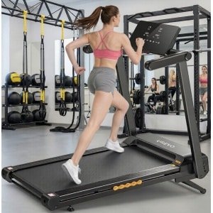 Loopband voor Thuis en Kantoor - Inklapbare 2-in-1 Wandelpad met 15% Automatische Hellingshoek, 1-10 km/u, LED-Touchscreen, Knievriendelijke Demping en Afstandsbediening - Designbest