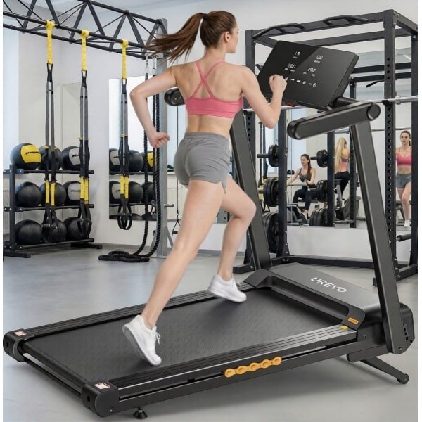 Loopband voor Thuis en Kantoor - Inklapbare 2-in-1 Wandelpad met 15% Automatische Hellingshoek, 1-10 km/u, LED-Touchscreen, Knievriendelijke Demping en Afstandsbediening - Designbest