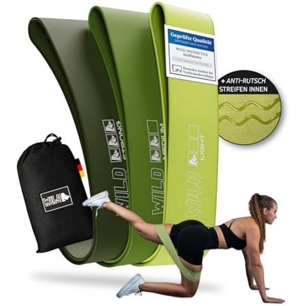 Loopbanden set voor krachttraining - mini weerstandsbanden voor fitness - stretch bands voor optimale training