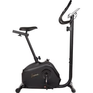 Luxari Hometrainer - 6 kg vliegwiel - Verstelbaar zadel - Hartslagsensor - Inclusief I-pad/tablet houder - Super stille modus - Zwart - Hometrainer voor thuis - Trainingsfiets - Fitness fiets