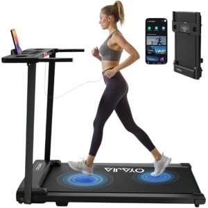 MEYEZ Loopband - Inklapbaar - Voor Thuis - Loopbanden - Wandelband - Met APP en LED Display - 3in1 Opvouwbaar - Fitness - Zwart
