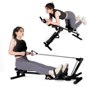 MMM® Roeiapparaat - Hometrainer - Crosstrainer -Zwart - 140 cm × 43 cm × 84cm