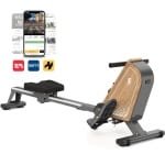 Magnetische Roeitrainer - Roeimachine - Fitness Roeier - Indoor Rower - Home Gym Roeitrainer - 16 Weerstandsniveaus - Draagvermogen 150 kg - Draadloze Monitor - Compact Vertical Opbergbaar - Grijs