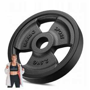 Marbo Sport - Gecoate gietijzeren gewichten van 2,5 kg - Ideaal voor krachttraining en revalidatie