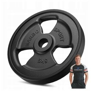 Marbo Sport - Gecoate gietijzeren gewichten van 5 kg - voor intensieve krachttraining - Unieke stuurvorm voor gemakkelijke verplaatsing