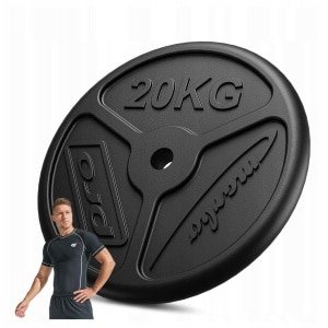 Marbo Sport - Gegoten Gewicht 20 KG SLIM - Professioneel gewicht voor krachttraining met een dun profiel