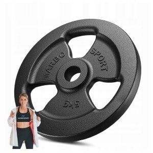 Marbo Sport - Gegoten Gewicht 5 KG - Professioneel gewicht voor krachttraining met ergonomische handgrepen