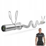 Marbo Sport - Olympische halterstang sterk gebogen 120 cm UpForm - Professionele apparatuur voor krachttraining met een maximaal gewicht van 320 kg