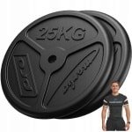 Marbo Sport - Set van gietijzeren gewichten slim 50 kg - Professionele gewichten voor krachttraining