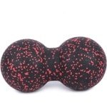 Massagebal voor yoga en fitness - Triggerpoint massage rolbal voor acupunctuurpunten - Spier ontspanning - 24x12cm - Rood en zwart - Geschikt voor krachttraining