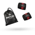 Matchu Sports - Wrist wraps -2 stuks - Polssteun - Krachttraining - Polsbrace - Zwart/Rood - One size fits all