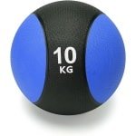 Medicijnbal - Fitnessbal Krachtbal - Krachttraining Thuis - Duurzaam PU Leer - 20cm-27cm - Zwart Grijs