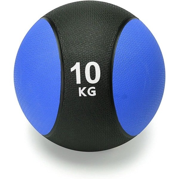 Medicijnbal - Fitnessbal Krachtbal - Krachttraining Thuis - Duurzaam PU Leer - 20cm-27cm - Zwart Grijs