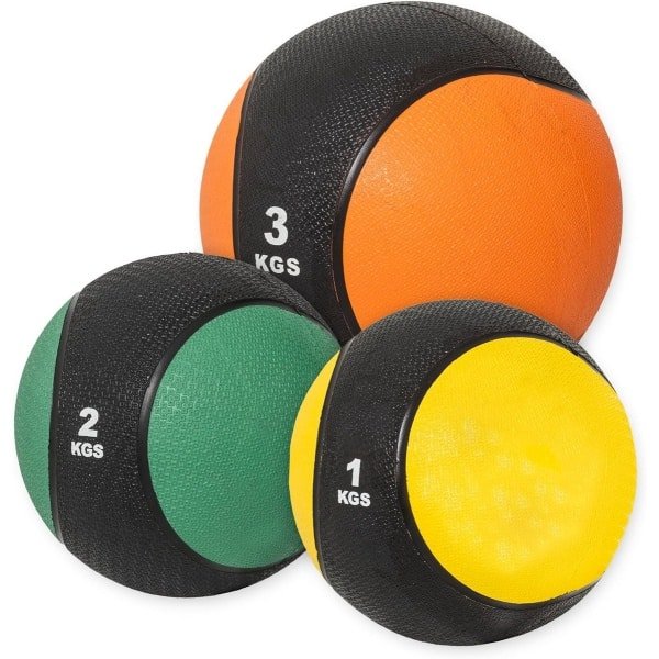 Medicijnbal Rubber voor Krachttraining en Fitness - Antislip Gewicht 1 t/m 10 kg