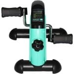 Mini Hometrainer Pedaal - Arm- en Beentrainer - Thuis Fitness - Verstelbare Weerstand LCD - 40x35x31.5 cm - Groen