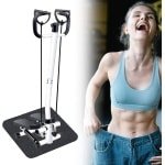 Mini Hometrainer Stepper met Display en Weerstandsbanden voor Full-Body Workout