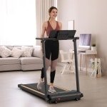 Mini Loopband - Vouwbare Loopband - Compacte Loopband - Thuis Fitnessapparaat - 2-in-1 Wandelband - Dubbele Schokdemping - Snelheid 1-10 km/u - App Connectiviteit