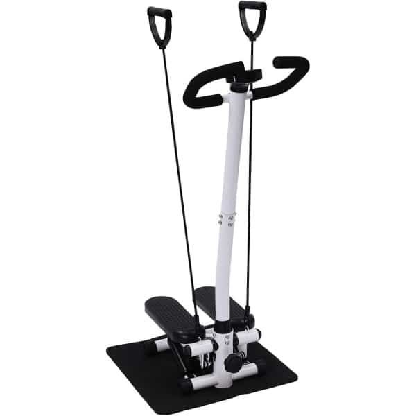 Mini Stepper - Hometrainer Stepper - Thuis Fitness - Hydraulisch Aandrijfsysteem - 29x39x110cm - Zwart