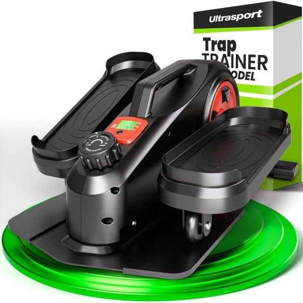 Mini Stepper - Thuis Fitness - Cardio Training - 8 Trainingsniveaus - 55x43x27cm - Zwart Rood