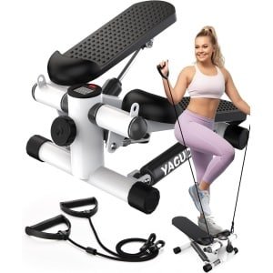 Mini Stepper voor Thuiswerken en Fitness - Compacte Cardio Machine met Weerstandsbanden