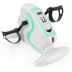 Mobiclinic Pista - Stoelfiets - Deskbike - Bureaufiets - Hometrainer - Elektrische pedaaltrainer - 12 niveaus - Met afstandsbediening - Scanfunctie - Minifiets - Wit