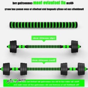 Mrs. Jones Halterset Gewichten verstelbare dumbbell set 10kg(5kg*2)1 paar 3 in 1 mannen halter met barbell-link voor dames heren fitness vrije gewicht lange halters krachttraining thuis/home gym training .