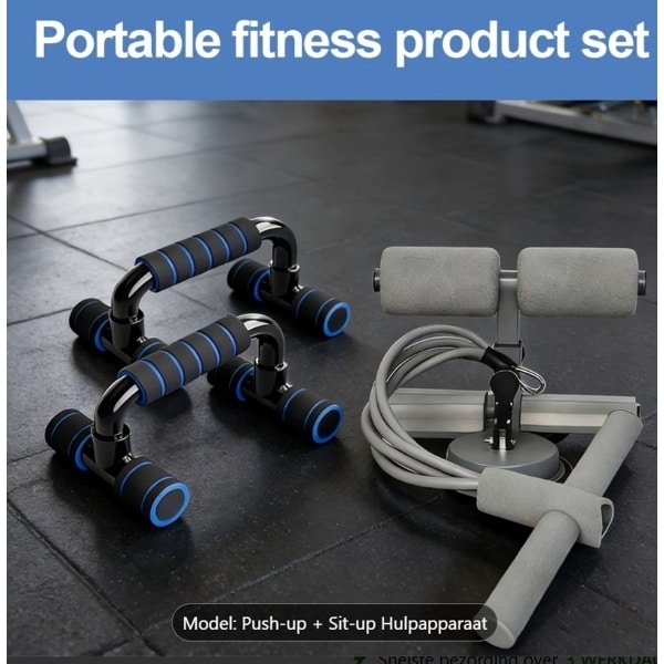 Multifunctionele Push-up Stand + Sit-up Hulpapparaat, Thuis Fitnessapparatuur Set, Geschikt voor Zowel Mannen als Vrouwen, Volledige Lichaams Krachttraining, Compact en Draagbaar, Ideaal voor Thuisgebruik