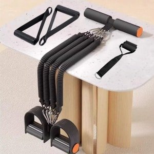 Multifunctionele Weerstandsband met Pedalen voor Fitness, Krachttraining en Yoga