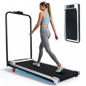 NETTLIFE 4-in-1 Inklapbaar Loopband | Walking Pad met 6% Helling tot 10 km/h | Stille Treadmill voor Thuis & Kantoor met Afstandsbediening en LED-display
