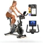 Norvia Spinningfiets - Hometrainer Fitness - Fitbike - 6.8 kg Vliegwiel - Met Gezondheid App - LED Display - Instelbare Weerstand