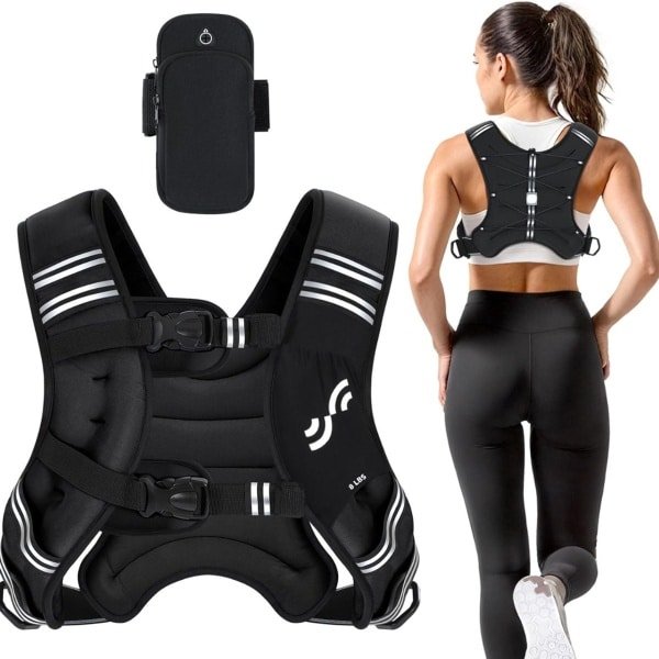 Octav8® Gewichtsvest - Verstelbaar Gewichtsvest - Krachttraining - Fitness - Zwart
