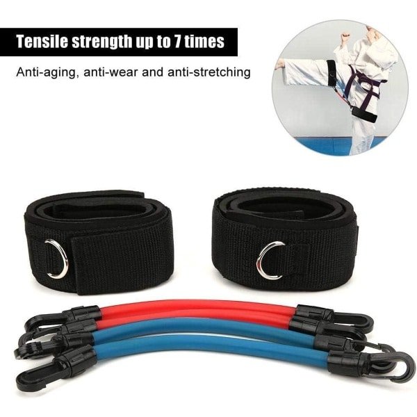 Oefenweerstandsband voor krachttraining benen | Latexbuis | Anti-slip | Instelbaar | Taekwondo | Sportieve training
