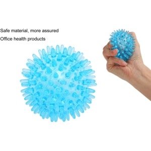 Omabeta Gezondheid Serie Stekelige Holle Zachte Transparante Blauwe Massagebal voor Hand- en Polsoefeningen - 6cm - Krachttraining en Massage