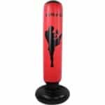 Opblaasbare staande bokszak 170cm voor krachttraining - zwart en rood - PVC bokskolom voor fitness en stressverlichting - mannen en vrouwen - jongens en meisjes