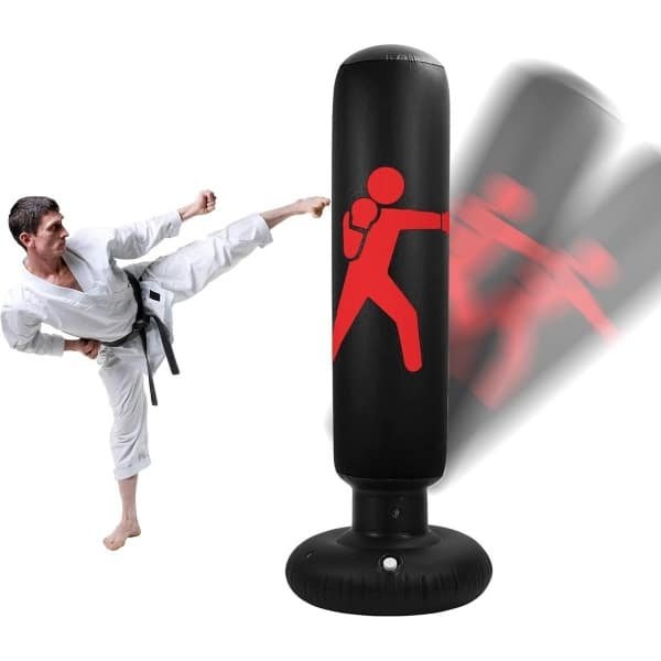 Opblaasbare staande bokszak voor fitness krachttraining decompressie - volwassenen en jongeren - karate taekwondo oefenen