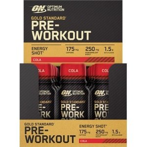 Optimum Nutrition Gold Standard Pre Workout Shots - Pre-Workout Cola - Ready to Drink - 12 x 60ml