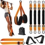 Optrekhulp - Pull-up band - Krachttraining thuis - 4 Weerstandsbanden - 880 gram - Zwart geel