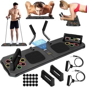 Opvouwbaar Push Up Board met Handgrepen - Push Up Stands - Thuis Fitness Trainingsbord - Krachttraining voor Borst, Schouders, Triceps & Rugspieren - Multifunctioneel Push Up Systeem - Workout Apparatuur