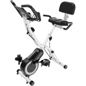 Opvouwbare Magnetische Hometrainer met Extra Groot Zadel, 16 Weerstandsniveaus, Displaymonitor en Hartslagsensor - Ideaal voor Thuis