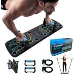 Opvouwbare Push Up Bar met Weerstandskoord en Handgreep - Multifunctionele Fitness Set - Draagbaar Oefenbord - Arm-, Borst- & Schoudertrainer - Krachttraining voor Thuis, Reizen & Gym