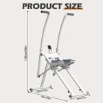 Opvouwbare Stair Stepper - Trapklimmer - Verticale Climber - Cardio Trainer - Fitness Stepper - Handmatig - Verstelbare Armleuningen - Compact Aluminium