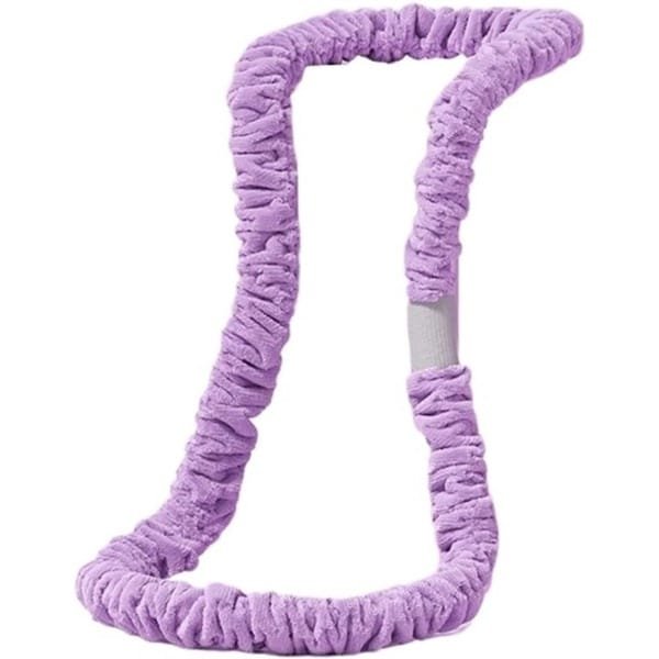 Opvouwbare hoelahoep met veermechanisme, verzwaarde buikspierring, multifunctioneel fitnessapparaat, opvouwbare yogaring met veermechanisme voor krachttraining (paars, 1,4 kg).